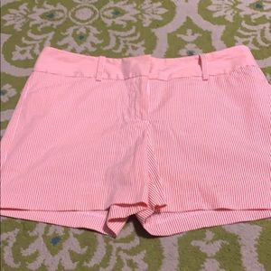 Pink seersucker shorts